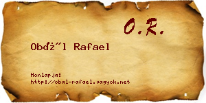 Obál Rafael névjegykártya